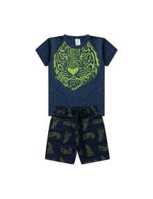 Tiger Boy Children's Set - Màu xanh lam - Xem 1