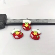 10 件圣诞树脂珠宝吊坠饰品 - 圣诞树、星星、雪人、长袜、姜饼、圣诞老人 - 适合制作珠宝和 DIY 工艺品 - 彩色 - 查看 10