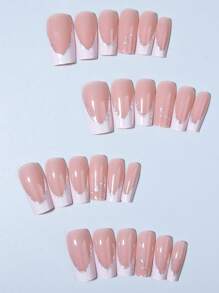 Bộ dụng cụ làm móng nghệ thuật ngày Valentine, 24 móng giả hình vuông và trái tim có kim tuyến, kiểu Pháp, chất liệu acrylic, kích thước trung bình, vừa vặn hoàn hảo, bao gồm 1 lọ sơn gel và 1 dũa móng, dễ sử dụng, kiểu móng Pháp, phù hợp cho phụ nữ và bé gái sử dụng hàng ngày, thích hợp cho các buổi tiệc khiêu vũ và các dịp khác. - Nhiều màu - Xem 3