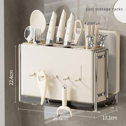 Kitchen Knife Drying Holder, Cutting Board Rack Knife Holder Storage Organizer Kitchen Tools Drying Holder Utensils Rack, Kitchen Dish Drying Rack With Knife Holder,Kitchen Knife Sets With Block,Kitchen Knife Storage