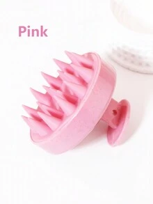 Brosse de shampooing pour massage du cuir chevelu, utilisation à sec et humide, soins manuels du cuir chevelu, grattoir doux en silicone utilisé pour enlever les pellicules et exfolier - Multicolore - Voir 2