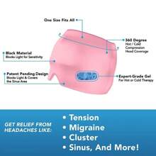 Ice Pack Gel Cooling Relief Migraine Headache Hot/Cold - 黑色+雙色 - 查看 5