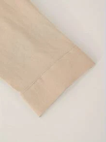 2 Teile Herren Set aus Leinenfühl-Lässig-Kapuzen-Langarmhemd und Kordelzug-Lang-Hose, Herbst - Aprikosenfarben - Übersicht 7