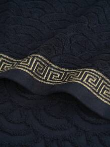 QIBHI 1/2/3 piezas Toalla de baño o sábana de baño con hilos dorados de jacquard, muy absorbente y suave, adecuada para el hogar, parejas, baño/playa, disponible en varios tamaños para salón de belleza, baño del hogar