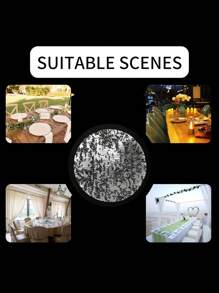 24 piezas de nuevas mantillas de metal con baño de oro, mantilla redonda de lujo ligero americano para uso diario, restaurante, boda, decoración de banquetes festivos - Multicolor - Ver 12