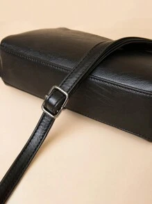 1pc Women's Fashion Versatile Crossbody Bag, Multi-Zipper Square Bag, Adjustable Shoulder Strap Shoulder Bag, Girlfriend Bag, Mommy Bag, Suitable For Daily Use, Party, Work, Best Gift Choice - Black - View 6