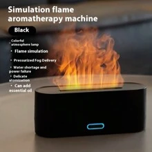 YTWO 2026升级版七彩火焰模拟香薰机，带彩色氛围灯，160毫升水箱容量，可雾化，散发香氛，可用作浴室清新剂，USB供电，3D火焰效果加湿器，适用于家庭、卧室、办公室，一键控制，覆盖范围10-20平方米，三档风速定时设置，雾化模式，是理想的礼物、节日装饰、婚礼装饰、毕业礼物、派对装饰之选。 - 彩色 - 查看 7