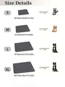 1pc Thin Plaid Pet Mat, Suitable For Medium And Small Cats And Dogs, All Season Sleep Mat, Dark Gray - Dark Grey - View 2