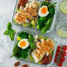 Hermetic Borosilicate Glass Lunch Box With Dividers 1000ML