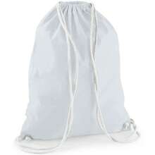 Westford Mill Cotton Drawstring Bag (Pastel Blue/White) - 淡藍色/白色 - 查看 1