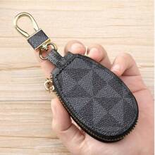 Zipper Closure PU Car Key Storage Bag Key Ring Ornament Compact Coin Purse Bag Charm Key Holder Car Key Bag Halloween Gift Teachers Day Gift Men Gifts Gift For Women For Men Mini Wallet - Multicolor - View 14
