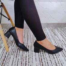 Women's Pumps With 5cm Block Heel, Total Comfort, Modar - màu đen - Xem 8