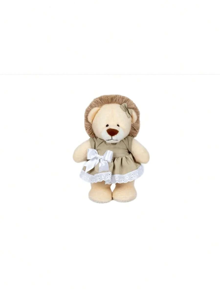 Plush Lion Standing Upright Girl 25 Cm - Niches And Decorations - Khaki - View 1