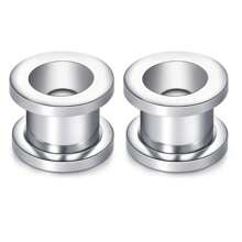 1Pair Simple Stainless Steel Ear Stretcher, 2mm4mm6mm8mm10mm Pulley Ear Expander, Unisex Ear Piercing Jewelry - Auricle - View 16