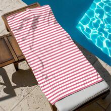 6 Pack Cabana Striped Beach Towel Microfiber Bath Towels Towel Set Quick Drying Lightweight 27''x 55'' Easter Day - Sọc hồng - Xem 5