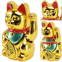 GATO DE LA SUERTE MANEKI NEKO DORADO ATRAE DINERO - Dorado - Ver 4
