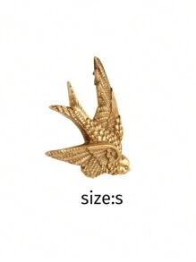 1pc ABS Wall Hanging, Bird Design Hanging Decoration For Home,Home Decor ,Room Decor,Wall Decor Gifts Birthday Graduation - Gold - View 12