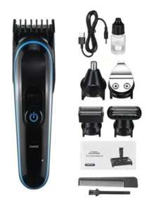Maquina De Corte E Barbeador Elétrico Profissional Hairstar Km-111 Cor Preto 110v/220v