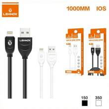Kit 5 Lehmox USB Cable For IOS Cell Phone Lightning / Micro USB V8 / Type C 1 Meter 4.8A - colors are sent randomly - View 3