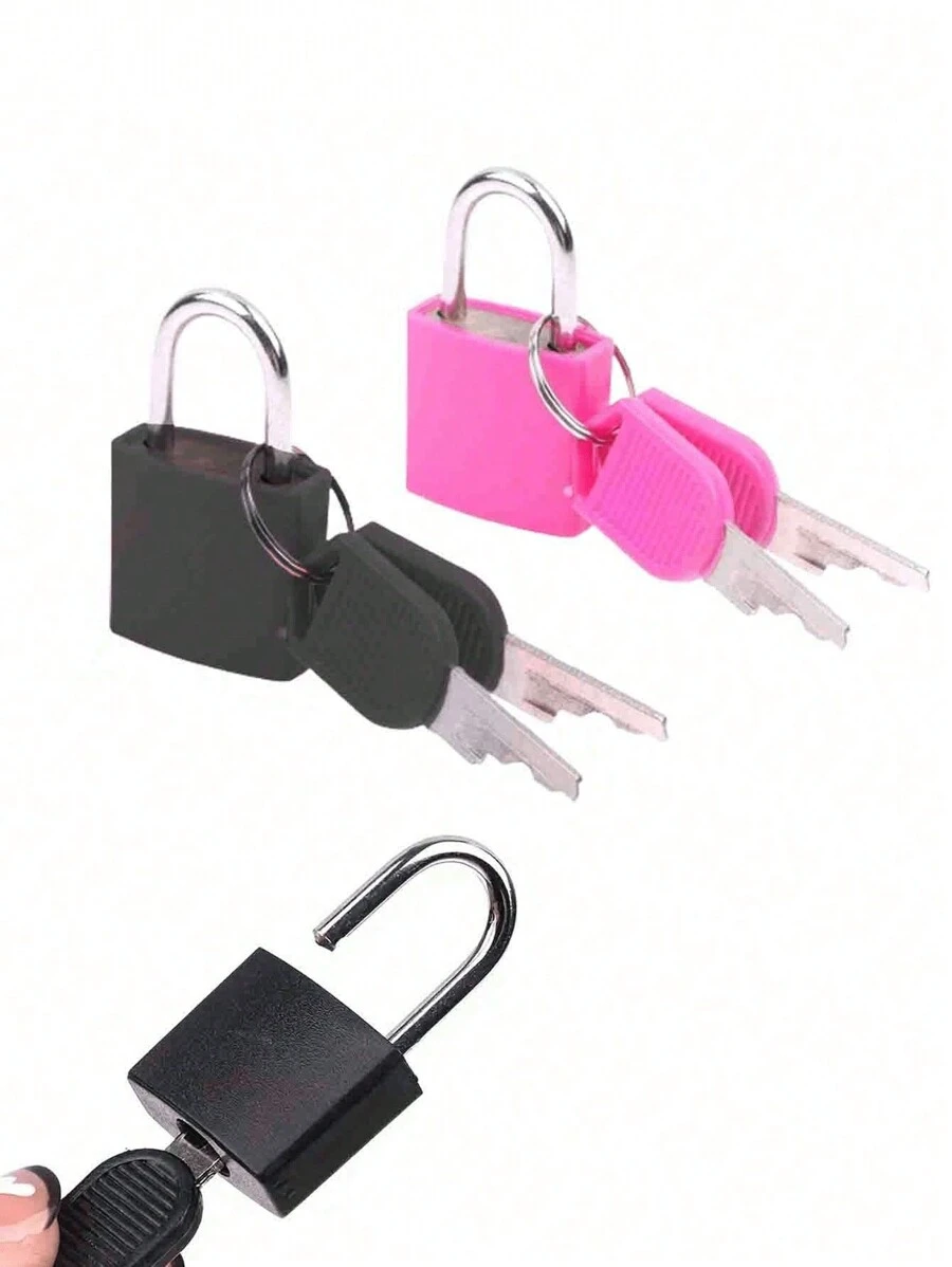 Luggage Locks With Keys, Locker Lock Small Luggage Padlocks, Suitcase Locks Metal Keyed Padlock For School Gym,Mini Colorful Locks With Keys For Suitcase And Luggage, Metal Keyed Padlocks For School Gym Classroom Matching Game Travel Backpack - Multicolor - View 1