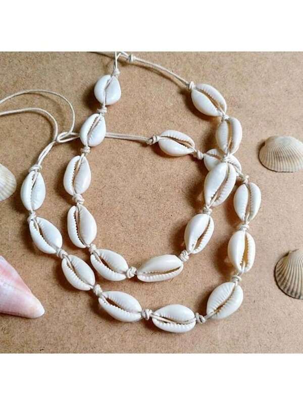 Colar Conchinhas Búzios Gargantilha Concha Blogueira Choker