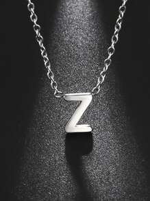 1 件女士不銹鋼首字母項鍊 A-z 大寫字母吊墜生日禮物 - 信件系列 - 查看 75