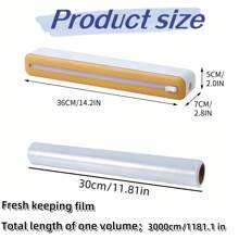 Wiederverwendbare Lebensmittel Folie Spender mit Schneidvorrichtung, für Frischhaltefolie, Backpapier, Alufolie, Backpapier, Küchenutensil