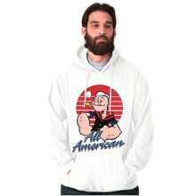 Popeye The Sailor Man Hoodie Sweatshirt Men - White - View 1