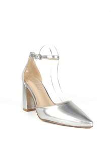 Women Heeled Sandals - Silver - View 2