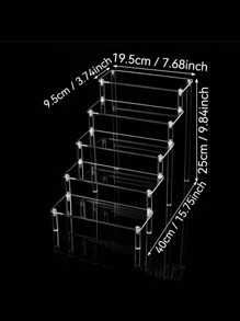 1pc Clear Multi-Purpose Display Rack - 1-5 Layers Transparent Storage For Perfumes, Cosmetics, Desserts, Handmade Anime Car Models And Blind Boxes - Acrylic Cologne Stand, Cupcake Holder - Perfect For Amiibo And POP Figurines, Food And Dessert Showcase, Cosmetics Supplier Item - Ideal Christmas And Halloween Present