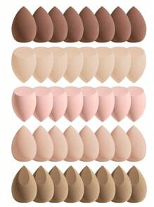 5pcs/10pcs/15pcs/25pcs/30pcs/40pcs/50pcs/Pack Makeup Sponges, Multicolor Makeup Sponge For Foundation Blending, Liquid/Cream/Powder Seamless Smooth Beauty Sponge, Latex-Free Hypoallergenic Dual Use Foundation Puff, Suitable For All Skin Types,Makeup,Cheap,Room Decor,Vanity,Travel,Bedroom,Makeup Accessories,Puff,Makeup Blender,Powder Puff,Makeup Sponge