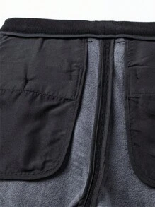 Pantaloni casual da uomo con costine, con fodera termica, adatti per l autunno/inverno - nero - Visualizzare 7