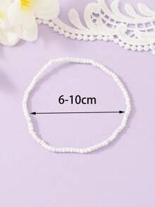1 pezzo Cavigliera della moda semplice e elegante signora perline elastico