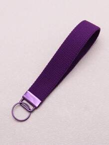 1 件纯色钥匙扣，带钥匙圈，钥匙扣和钥匙腕带，男女通用可爱尼龙腕带，钱包车钥匙挂饰，身份证夹。万圣节汽车配饰包饰，学院风哥特风，Y2K - 彩色 - 查看 5