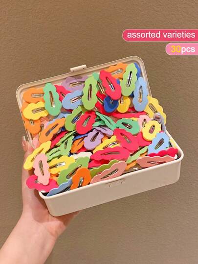 30 kẹp tóc BB hoạt hình nhiều màu sắc cho bé gái