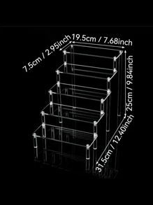 1pc Clear Multi-Purpose Display Rack - 1-5 Layers Transparent Storage For Perfumes, Cosmetics, Desserts, Handmade Anime Car Models And Blind Boxes - Acrylic Cologne Stand, Cupcake Holder - Perfect For Amiibo And POP Figurines, Food And Dessert Showcase, Cosmetics Supplier Item - Ideal Christmas And Halloween Present