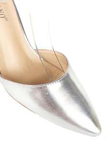 Women Heeled Sandals - Silver - View 5