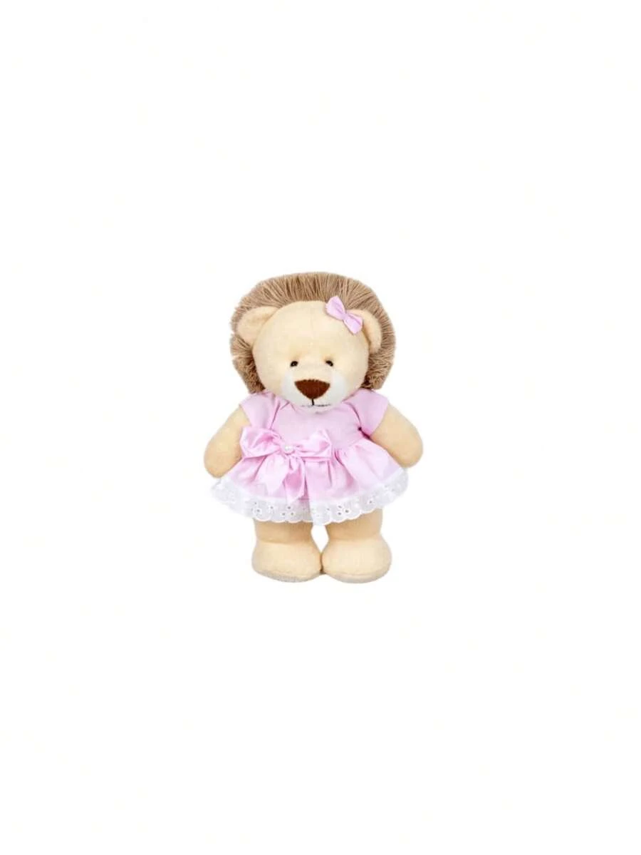 Plush Lion Standing Upright Girl 25 Cm - Niches And Decorations - Rosa - View 1