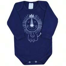 2 Piece Baby Bodysuit Kit Long Sleeve Lion King Petutinha - 藍色 - 查看 4