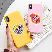 THE POWERPUFF GIRLS PPG 50 张可爱乙烯基贴纸，飞天小女警卡通飞天女警袭击周边防水贴纸礼物，适用于水瓶笔记本电脑行李吉他手机日记本剪贴簿，适合青少年成人的动漫贴纸 [官方授权] - 彩色 - 查看 6