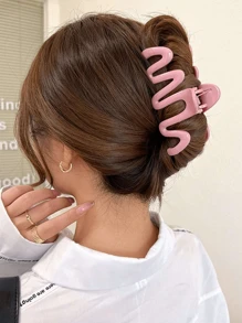 3/2 Stücke Kunststoff-Haarspangen mit Wellenmuster für Frauen, 11cm/4,3 Zoll Größe, Dopamin-Farbpalette, Modeaccessoires für Accessoires - Verschiedenfarbig - Übersicht 13