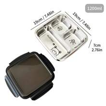 1 件装多层 304 不锈钢带盖保温午餐盒，带 2/3 个隔间的水果沙拉食品储存容器，防漏分隔便当盒，适合学生和成人在家中、学校、宿舍、办公室、户外露营、野餐、旅行、返校使用，可用洗碗机清洗 - 彩色 - 查看 20