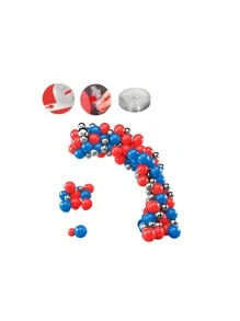 Kit 120  Party Balloons + Ribbon Arch - Plain/Chrome Balloon For Birthdays Deconstructed Arch Organic Arch - 蜘蛛 - 查看 2