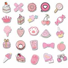 50张可爱粉色学院风贴纸，乙烯基材质，美观实用，适用于剪贴簿、日记本、笔记本电脑、保险杠、滑板、水瓶、电脑、手机、卡通图案、安全帽、汽车贴纸等。 - 粉色 - 查看 6