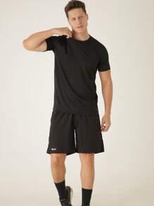 Kit Of 4 Men's Dry Fit Anti-Odor Sports Fitness Training Gym T-Shirts - 黑色 - 查看 4