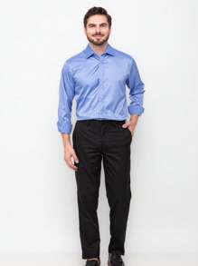 Men's Elastic Polka Dot Long Sleeve Slim Dress Shirt LL-53 - Rửa nhẹ - Xem 5