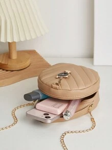 V-förmig gemusterter, süßer Metall-Katzen-Anhänger als Dekoration für die Handtasche