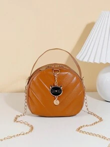 V-förmig gemusterter, süßer Metall-Katzen-Anhänger als Dekoration für die Handtasche