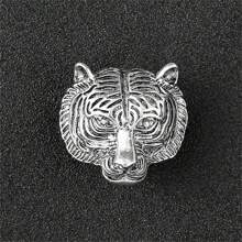 1 peça Broche em forma de ave de rapina feroz (morcego, lobo, águia) em estilo retrô dourado/prateado para terno masculino