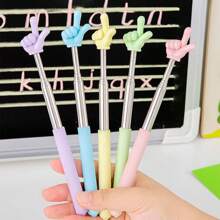 Extendable Teacher Pointer, Suitable For Classroom Reading, Retractable Finger Pointing Stick Applicable For School, Foldable Finger Pointing Rod, Long Telescopic Pointer - Multicolor - View 1